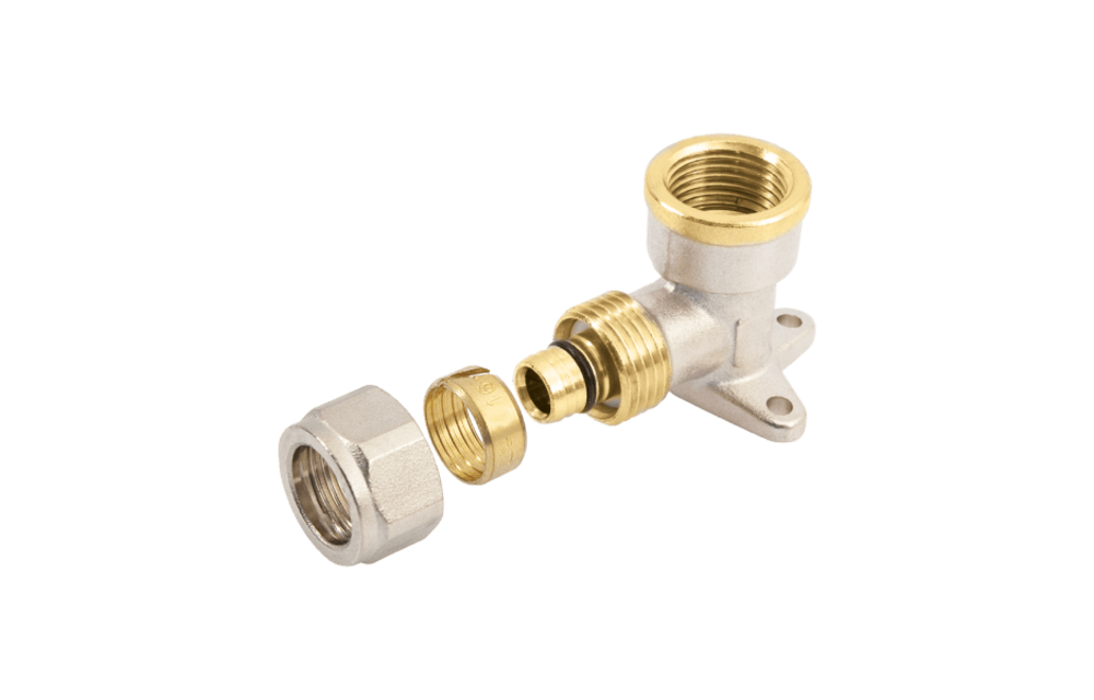 BONFIX Alu-knel Muurplaat 1/2" x binnendraad x 20 mm