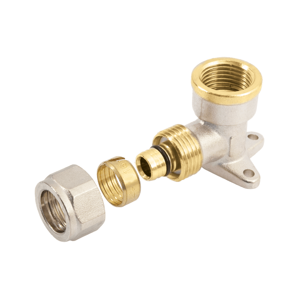 BONFIX Alu-knel Muurplaat 1/2" x binnendraad x 20 mm