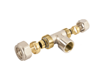 BONFIX Alu-knel Verloop T-stuk 20 x 3/4" binnendraad x 16 mm