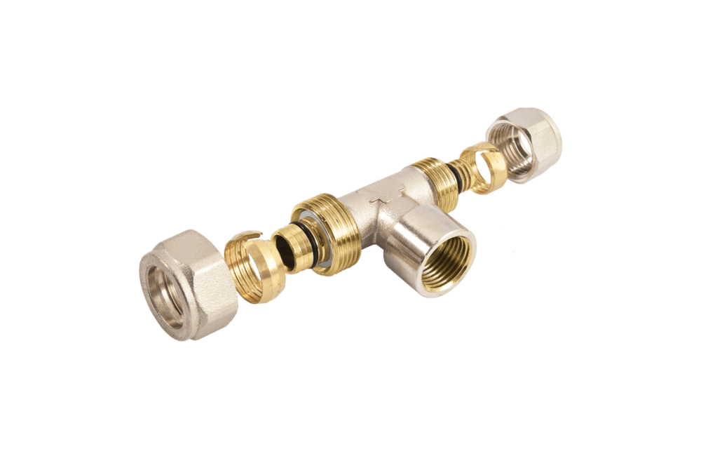 BONFIX Alu-knel Verloop T-stuk 20 x 1/2" binnendraad x 16 mm