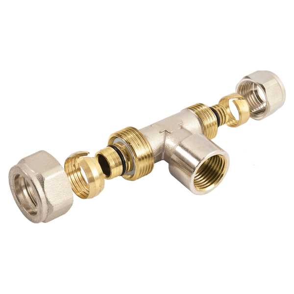 BONFIX Alu-knel Verloop T-stuk 20 x 1/2" binnendraad x 16 mm