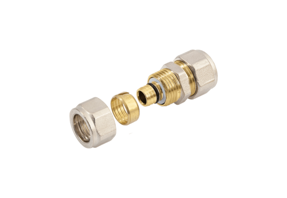 BONFIX Alu-knel Rechte koppeling 20 x 20 mm