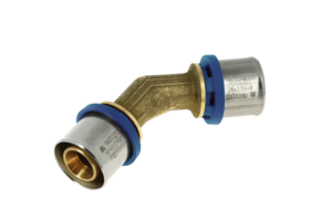 BONFIX Alu-pers bocht 45° 26 x 26
