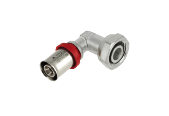 BONFIX Alu-pers  Knie 1/2" conisch  x 16 mm vertind  ( voor inbouwreservoir )