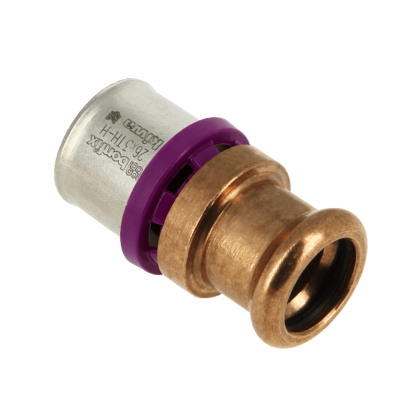 BONFIX Alu-pers Rechte koppeling 26  x 22  M-Press