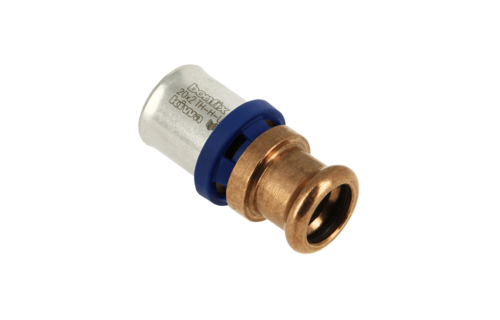 BONFIX Alu-pers Rechte koppeling 20  x 22  M-Press