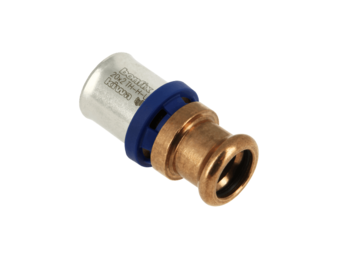 BONFIX Alu-pers Rechte koppeling 20  x 22  M-Press