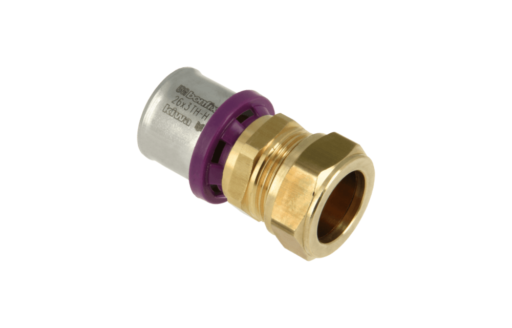 BONFIX Alu-pers Rechte koppeling 26 mm x 22 mm knel