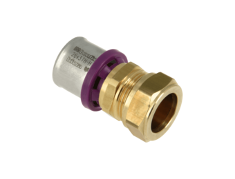 BONFIX Alu-pers Rechte koppeling 26 mm x 22 mm knel