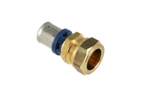 BONFIX Alu-pers Rechte koppeling 20 mm x 22 mm knel