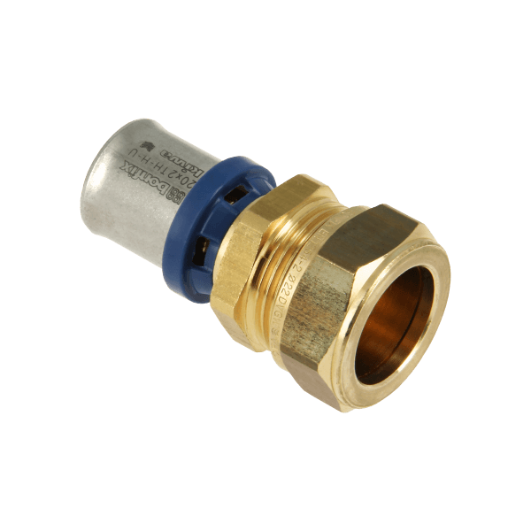 BONFIX Alu-pers Rechte koppeling 20 mm x 22 mm knel