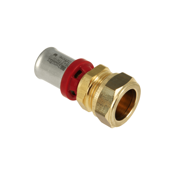 BONFIX Alu-pers Rechte koppeling 16 mm x 15 mm knel