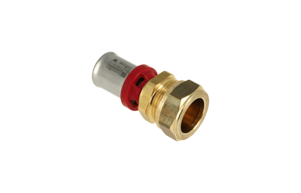 BONFIX Alu-pers Rechte koppeling 16 mm x 12 mm knel