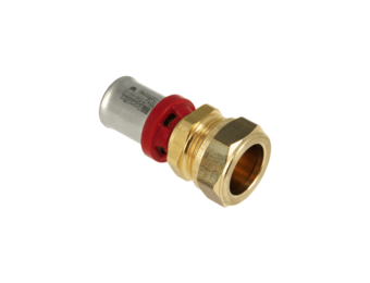 BONFIX Alu-pers Rechte koppeling 16 mm x 12 mm knel