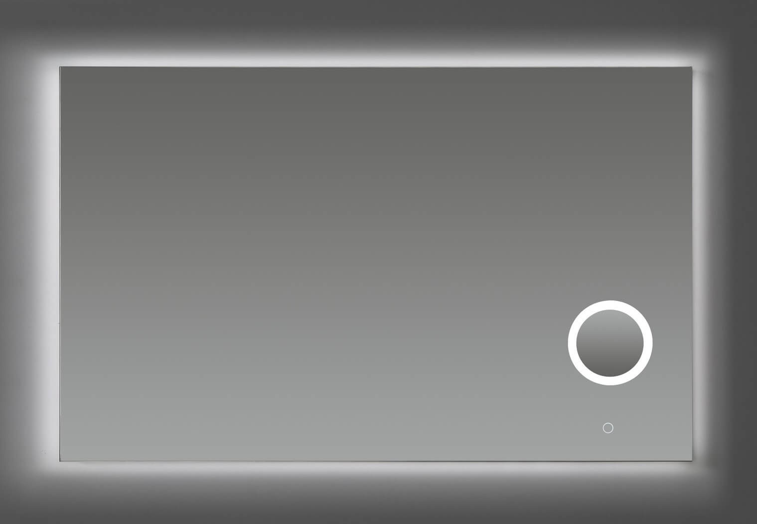 Saniful Rechthoekige badkamerspiegel met led verlichting in 3 kleuren instelbaar & dimbaar Incl. spiegelverwarming en make-up spiegel