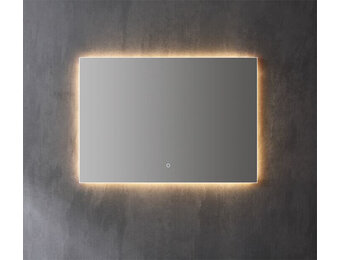 Saniful Rechthoekige badkamerspiegel  met led verlichting in 3 kleuren instelbaar & dimbaar Incl. spiegelverwarming  - Copy