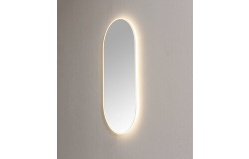 Saniful Ovale badkamerspiegel  met led verlichting in 3 kleuren instelbaar & dimbaar