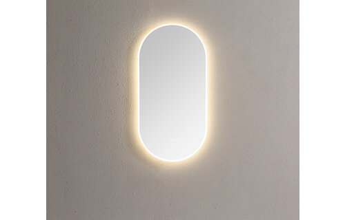 Saniful Ovale badkamerspiegel  met led verlichting in 3 kleuren instelbaar & dimbaar