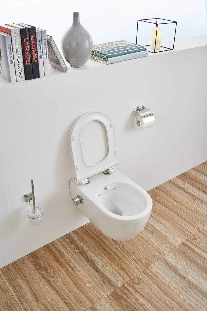 Saniful Wandcloset Rimfree met bidet functie en softclose zitting