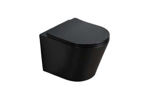 Toiletset zwart met geberit UP100 en DELTA25 bedieningspaneel