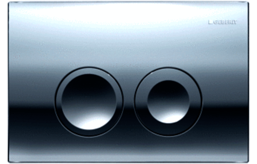 Toiletset zwart met geberit UP100 en DELTA25 bedieningspaneel