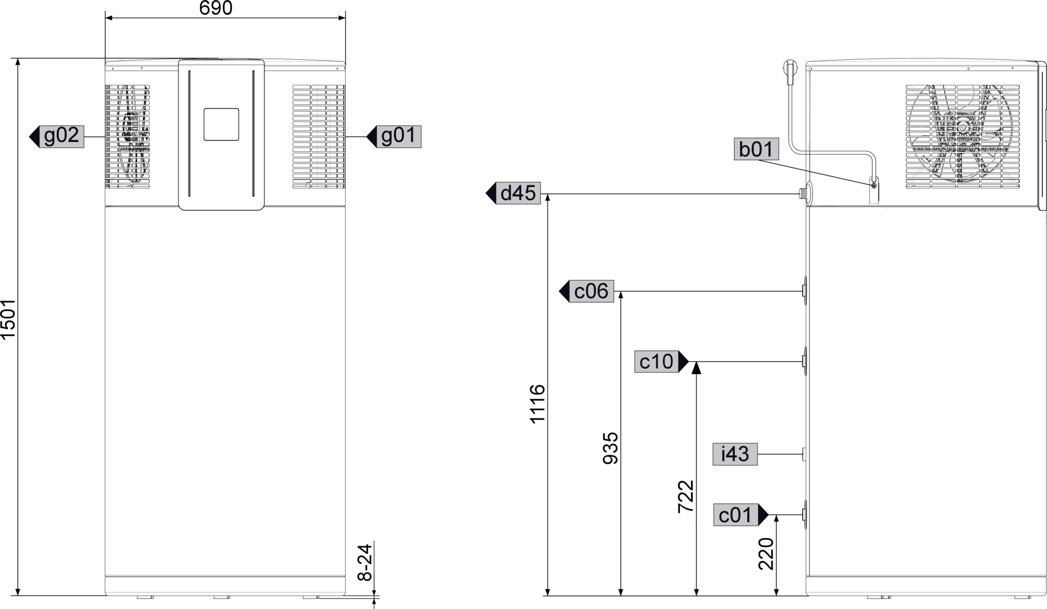 Stiebel Eltron warmtepompboiler WWK 220