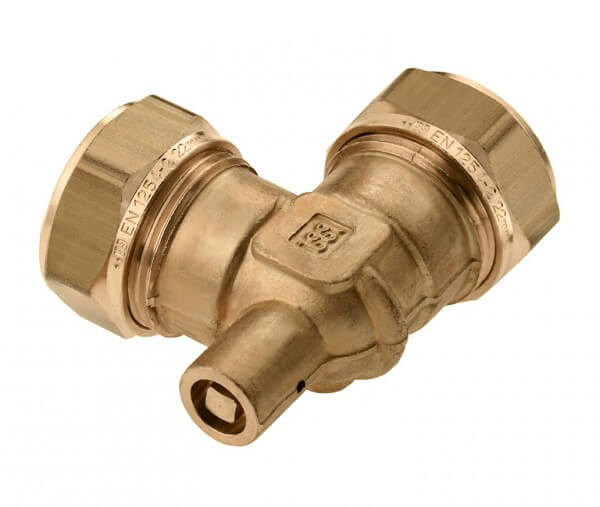 Bonfix messing knie met ontluchting 90 graden 2x knel