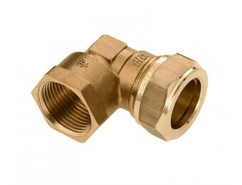 Bonfix messing schroefknie 90 graden knel x binnendraad