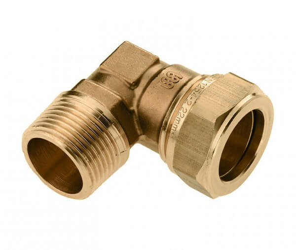 Bonfix messing draadknie 90 graden knel x buitendraad