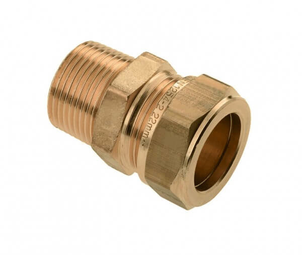 Bonfix messing draadkoppeling, knel x buitendraad