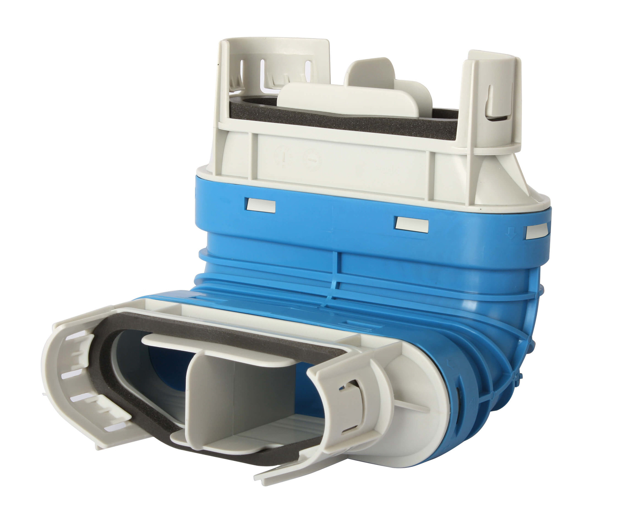 Vent-Axia Uniflexplus  verticale bocht 90° tbv slang 132x52 ovaal onder