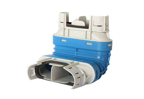 Vent-Axia Uniflexplus  verticale bocht 90° tbv slang 132x52 vlak onder