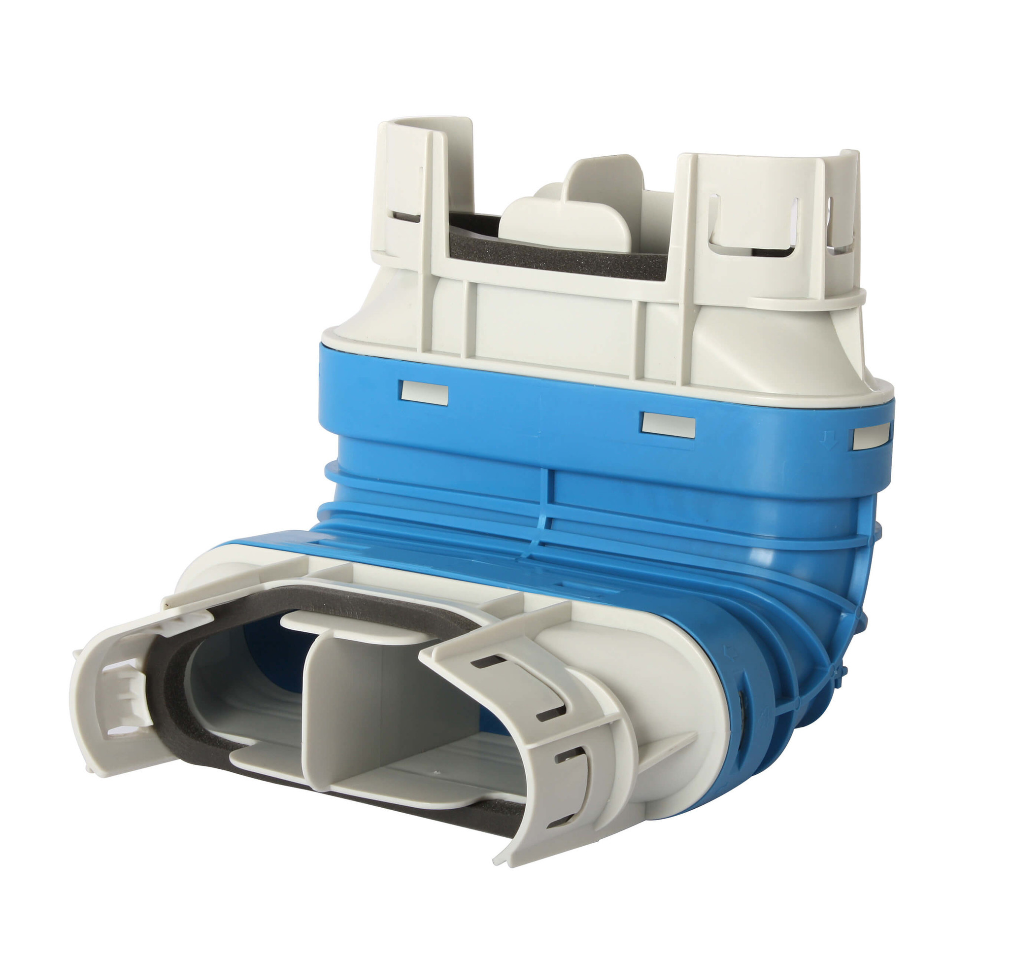 Vent-Axia Uniflexplus  verticale bocht 90° tbv slang 132x52 vlak onder