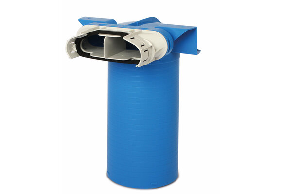 Vent-Axia Uniflexplus ventielcollector vlak 132x52 Ø125 H=250 90°