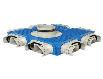 Vent-Axia Uniflexplus ventilatie verdeelbox vlak 8x 132x52mm met tuit