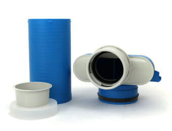 Vent-Axia Uniflexplus ventielcollector 1 x Ø90 mm met schuifhuls 250 mm en speciedeksel Ø125 mm