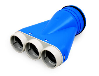 Vent-Axia Uniflexplus ventilatie ventielcollector Ø 69mm met tuit Ø 125mm