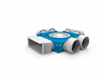 Vent-Axia Uniflexplus ventilatie samengestelde verdeler 6x  Ø90mm voor instortkanaal 220x80mm