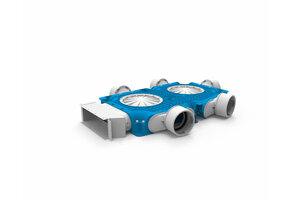 Vent-Axia Uniflexplus ventilatie samengestelde verdeler 5x  Ø90mm voor instortkanaal 220x80mm