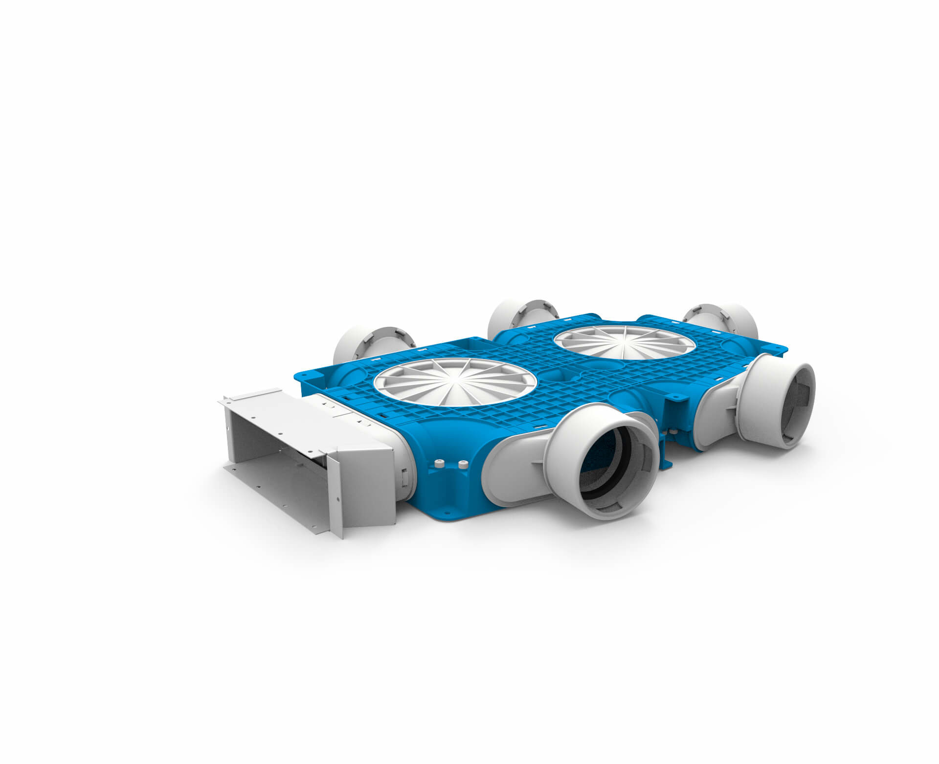 Vent-Axia Uniflexplus ventilatie samengestelde verdeler 5x  Ø90mm voor instortkanaal 220x80mm