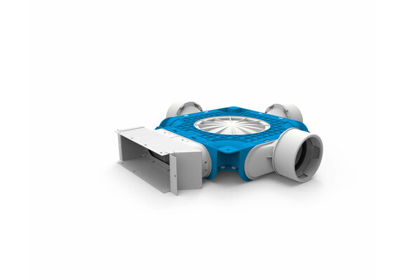 Vent-Axia Uniflexplus ventilatie samengestelde verdeler 3x  Ø90mm voor instortkanaal 220x80mm