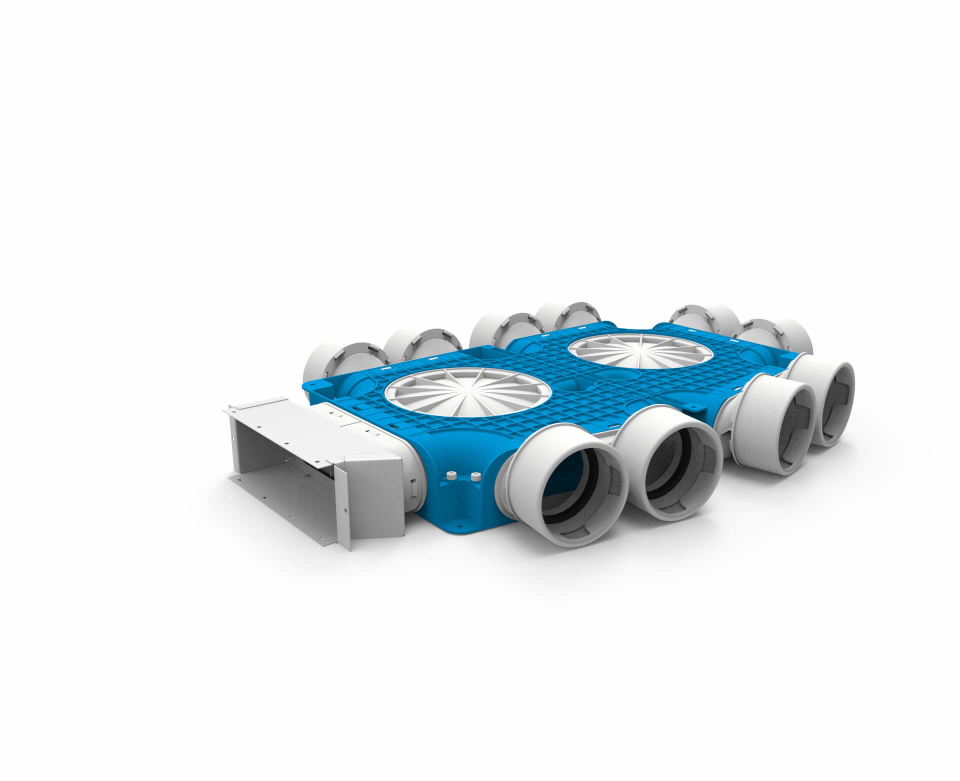 Vent-Axia Uniflexplus ventilatie samengestelde verdeler 10x  Ø90mm voor instortkanaal 220x80mm