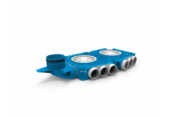 Vent-Axia Uniflexplus ventilatie samengestelde verdeler 15x  Ø69mm met verticale tuit  Ø125mm