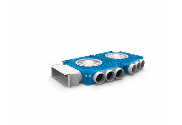 Vent-Axia Uniflexplus samengestelde verdeler 15 x Ø69mm voor instortkanaal 220 x 80mm