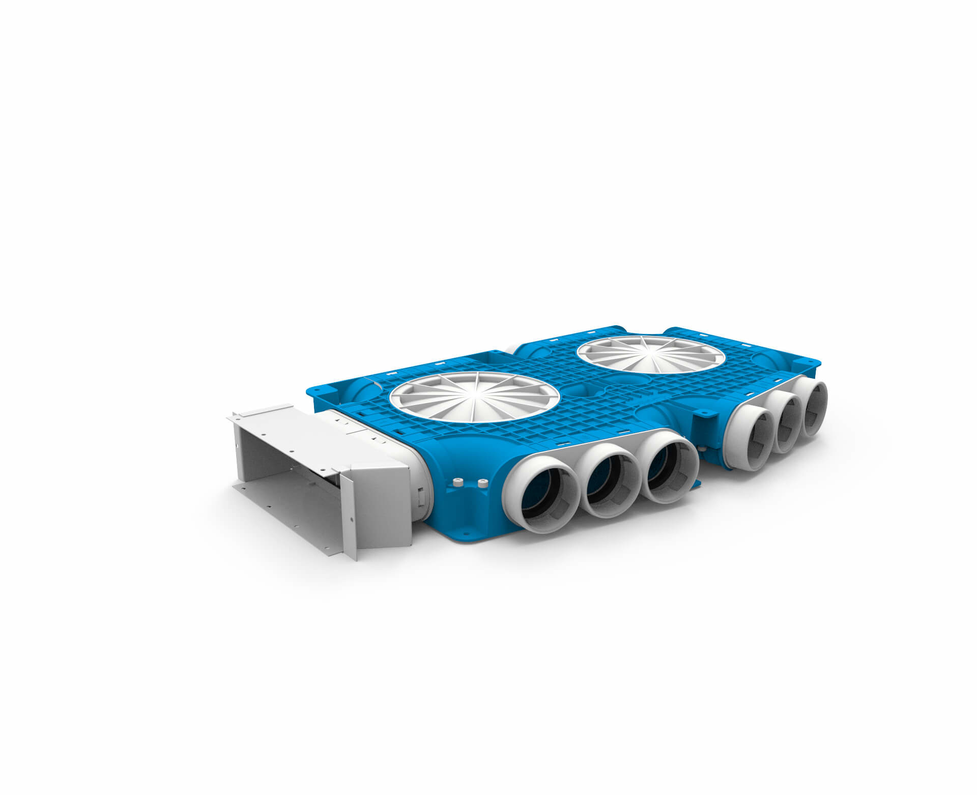 Vent-Axia Uniflexplus samengestelde verdeler 15 x Ø69mm voor instortkanaal 220 x 80mm