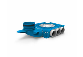 Vent-Axia Uniflexplus ventilatie samengestelde verdeler 9x  Ø69mm met verticale tuit  Ø125mm