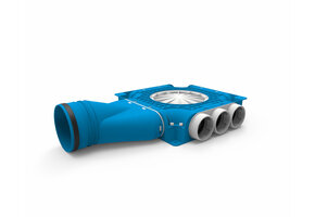 Vent-Axia Uniflexplus ventilatie samengestelde verdeler 9x  Ø69mm met horizontale tuit  Ø125mm