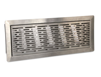 Vent-Axia Uniflexplus ventilatie instelbaar vloerrooster met sleuven - GEPOLIJST RVS
