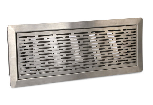 Vent-Axia Uniflexplus ventilatie instelbaar vloerrooster met sleuven - GEPOLIJST RVS