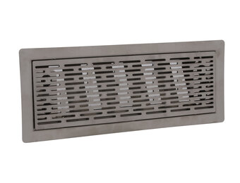 Vent-Axia Uniflexplus ventilatie instelbaar vloerrooster met sleuven - GEBORSTELD RVS